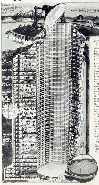Depthscraper - ein futuristisches Konzept aus dem Jahr 1931